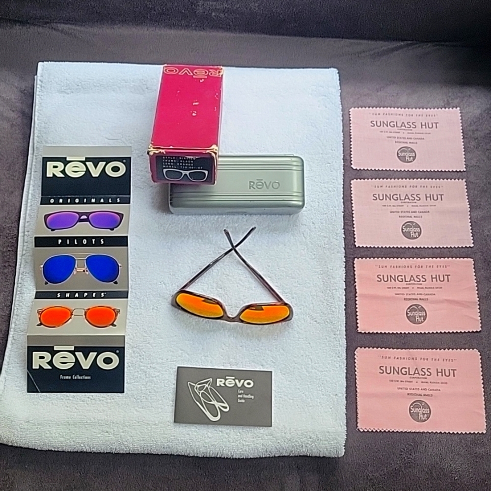 🇺🇲Vintage REVO sunglasses c. 1990 Impeccable Condition! All Original Packaging